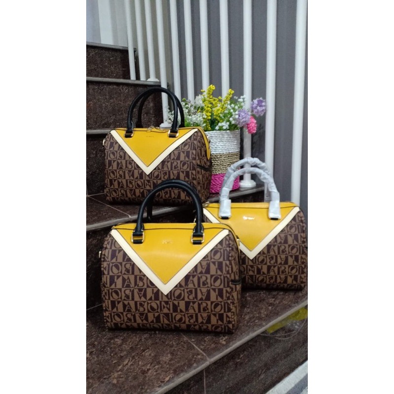 SALE TAS SPEEDY BONIA MONOGRAM KUNING ORIGINAL 100%