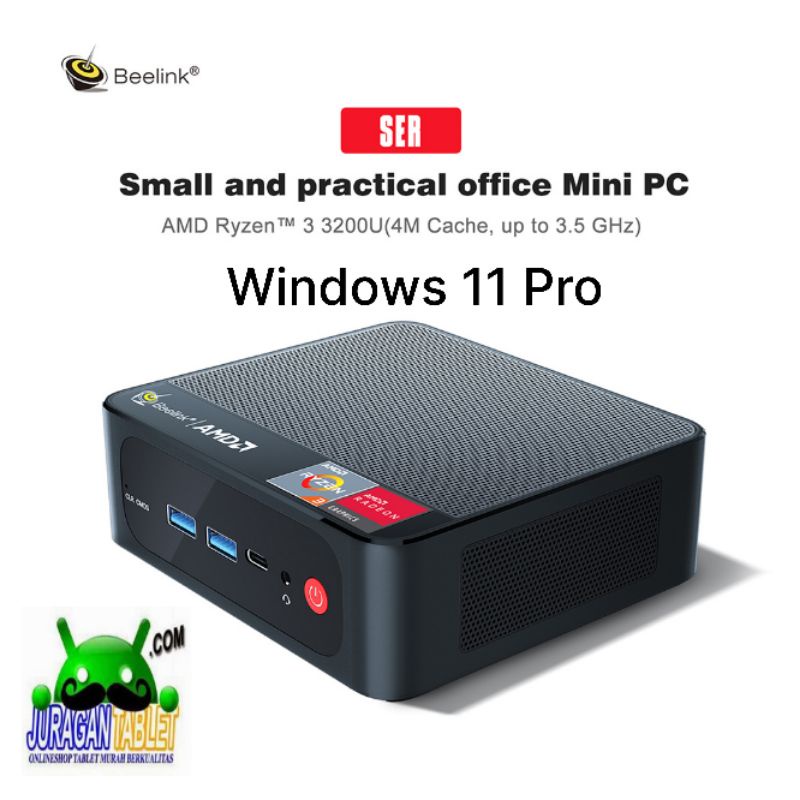 Mini PC Beelink SER3 AMD Ryzen 3200U 16GB/256GB SSD 4K Dual HDMI Windows 11 Pro