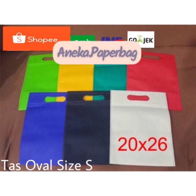 

Tas Kain Spunbond Spunbon Furing Oval S 20x26 Goodie bag Shopping bag Terlaris