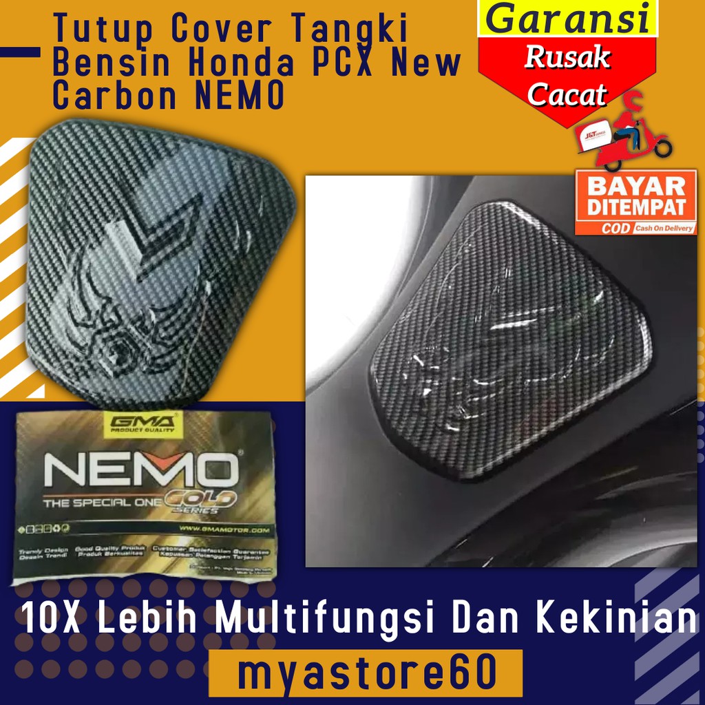 Tutup Cover Tangki Tanki Bensin Aksesoris Variasi Honda PCX New Carbon NEMO