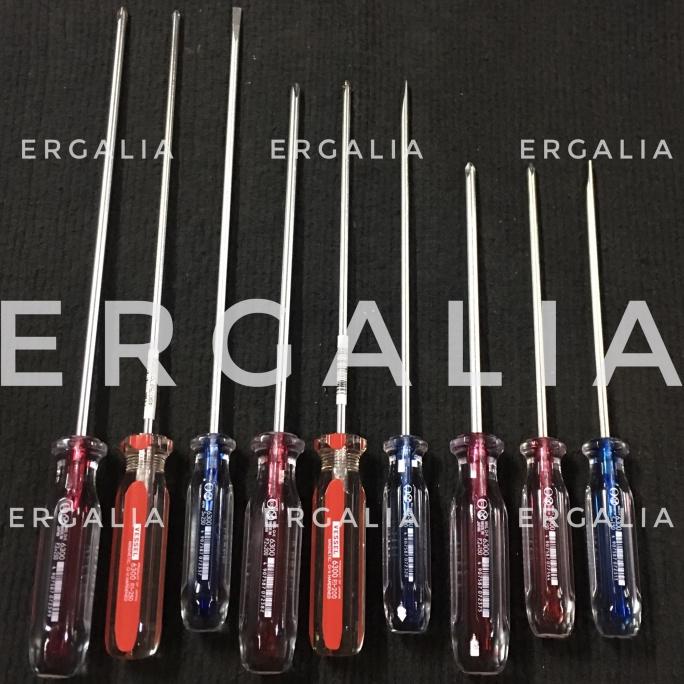 Vessel 6300 "Crystaline" Screwdriver Long Type Obeng Ori Japan Jepang