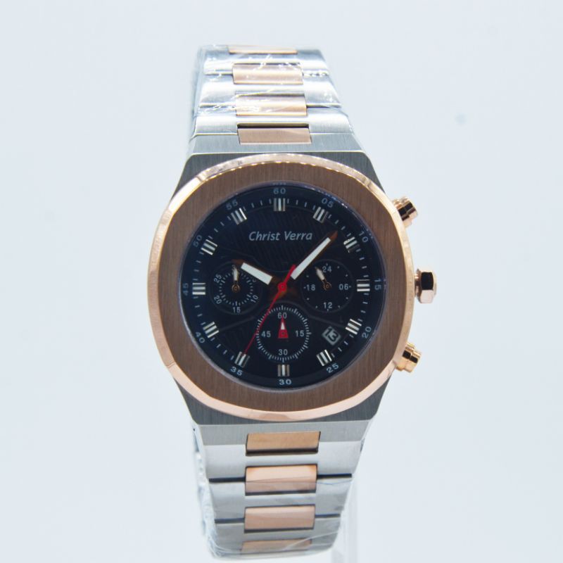 Jam Tangan Couple Christ Verra 10458G - 10458L Rantai Silver Rosegold Original Murah