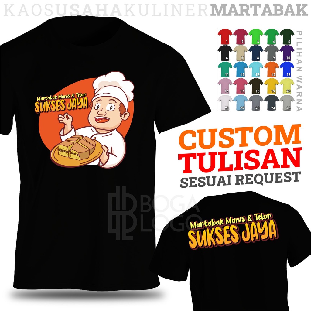 Kaos usaha tukang martabak manis telur terang bulan coklat keju kacang
