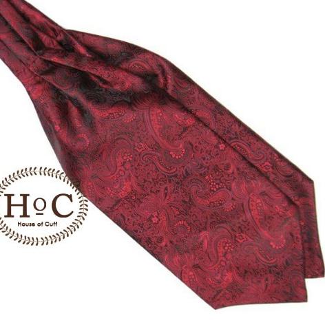 Houseofcuff  Dasi Ascot Tie ASCOT / CRAVAT TIE MAROON