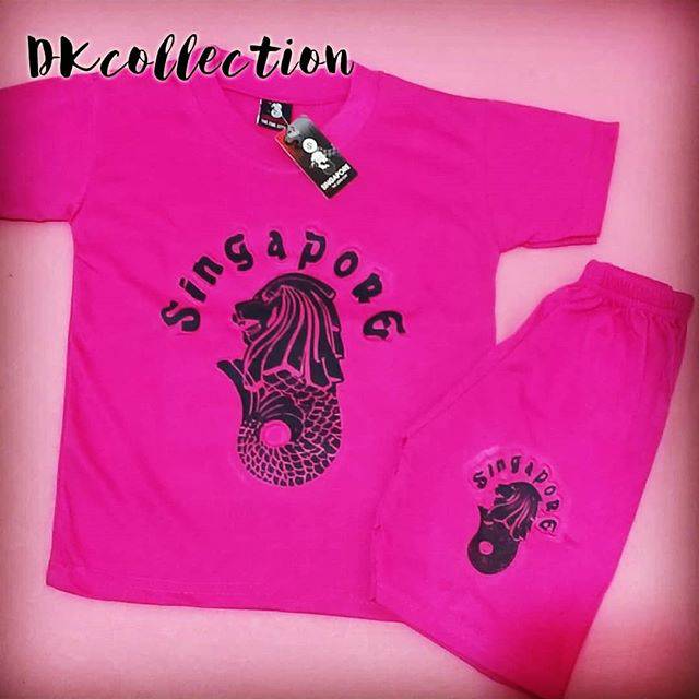 Kaos setelan anak singapura setelan kaos anak singapore souvenir