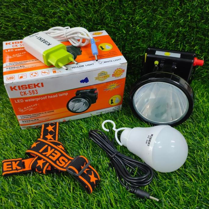 #####] senter kepala led waterproof 70 Watt KISEKI CK-593 Nyala Putih