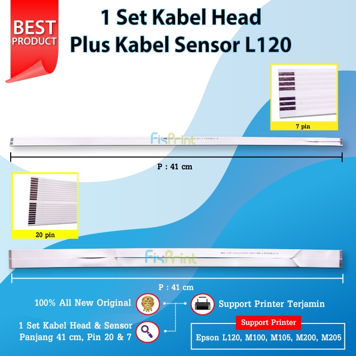 Set Kabel Head + Sensor Epson L120 L121 Flexible Cable Printer L 121