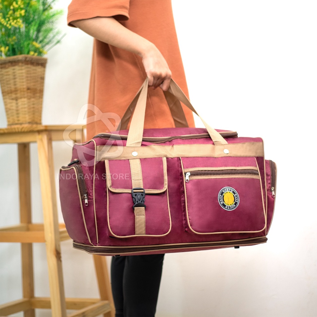 Tas Pakaian Jumbo 40 Liter Travel Bag Mudik Trevaling Original Top Leader
