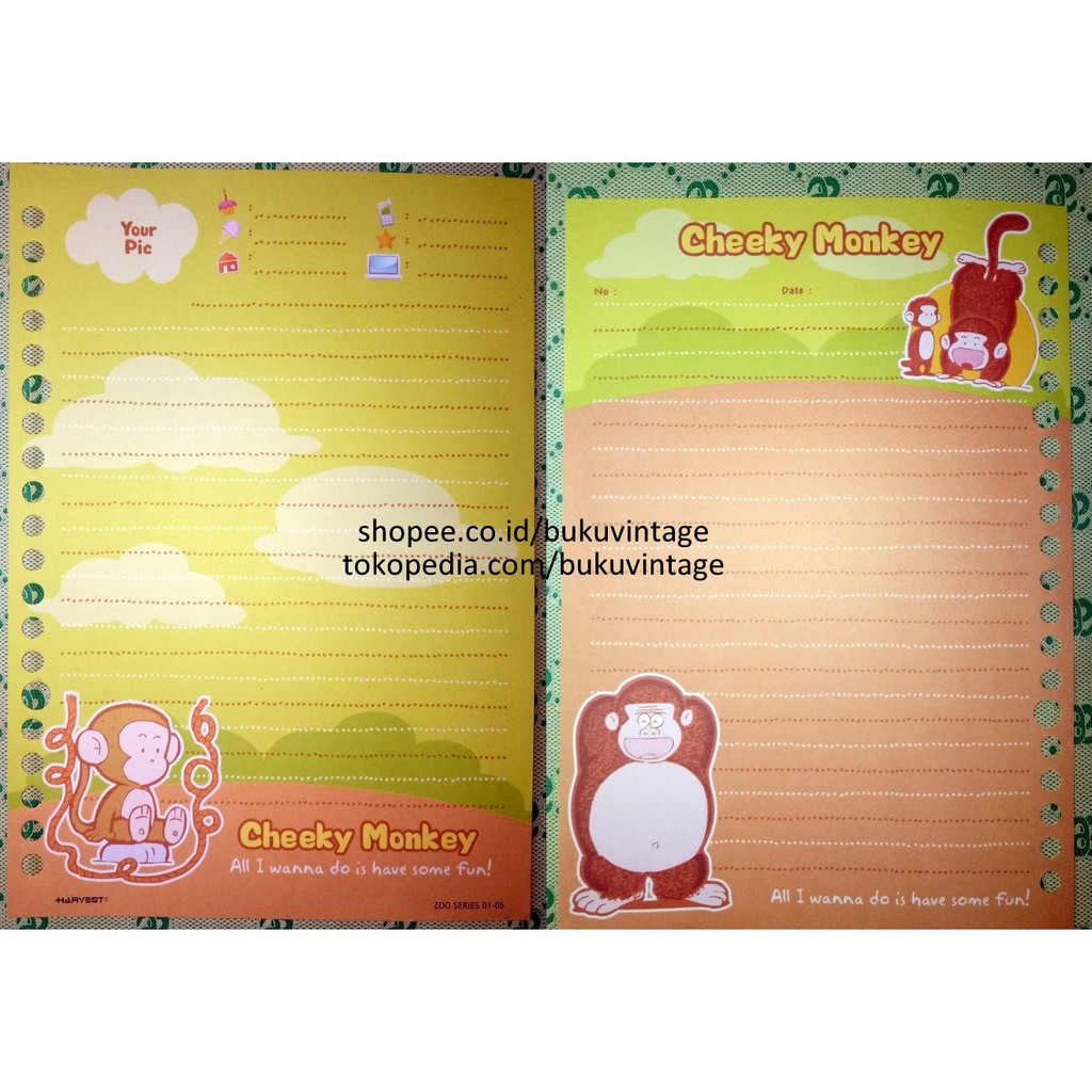 

Kertas Binder Harvest Zoo Series Funny Chick Little Moomo Cutie Fish