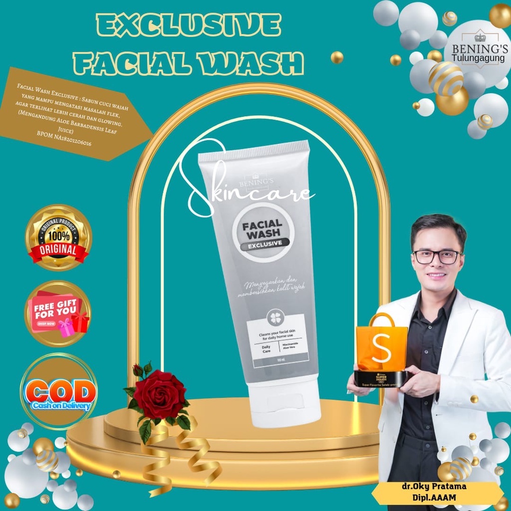 (BENINGS ECER) FACIAL WASH  EXCLUSIVE BENINGS SKINCARE (100ml)BY DR.OKY PRATAMA