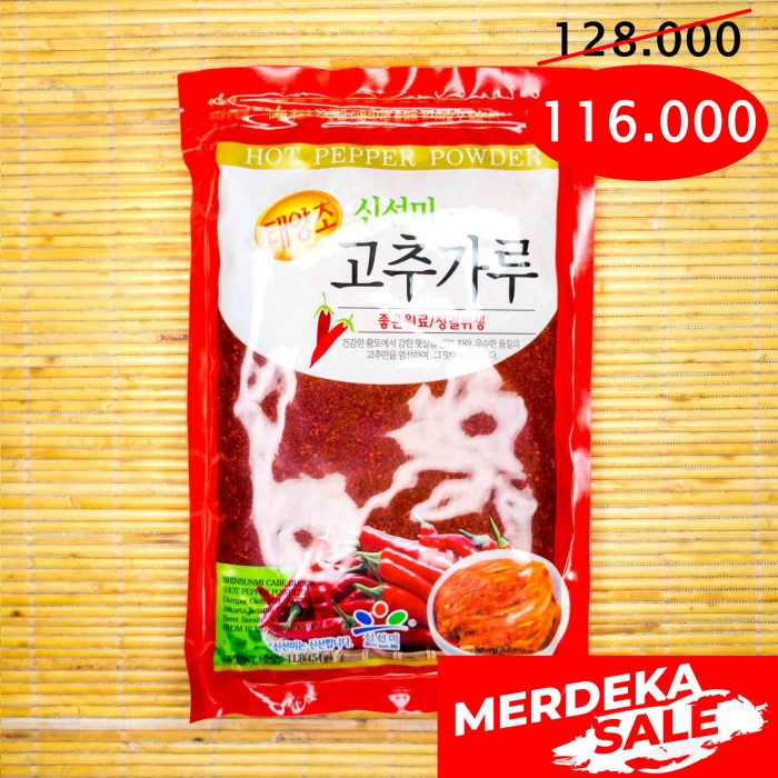 

ds001vv Gochugaru Hot Pepper Powder (Bubuk Kasar) Shinsunmi - Isi 454G Fsfs201