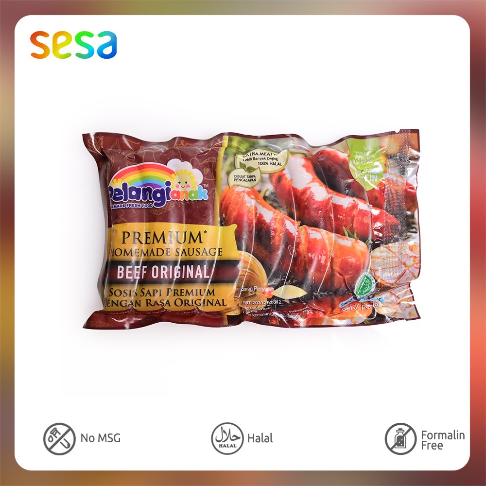 Pelangi - Sosis Sapi Premium Original Isi 7 Pcs @50 g