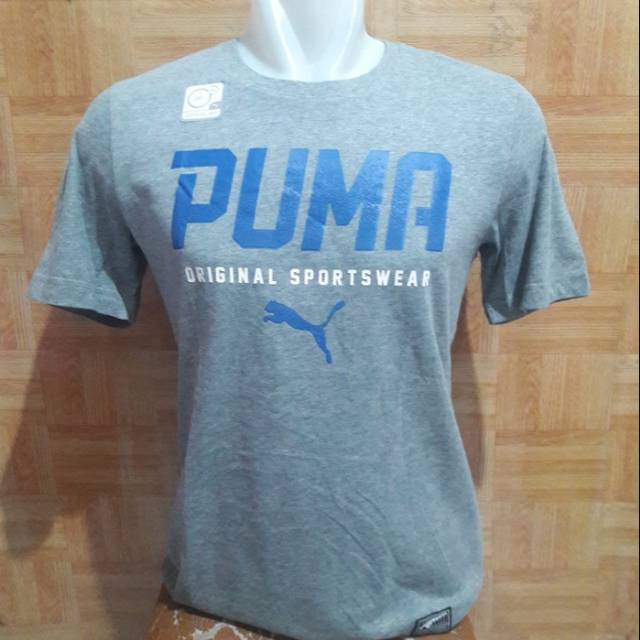 Kaos Puma Original - pria - Grey - Casual - Katun - Murah
