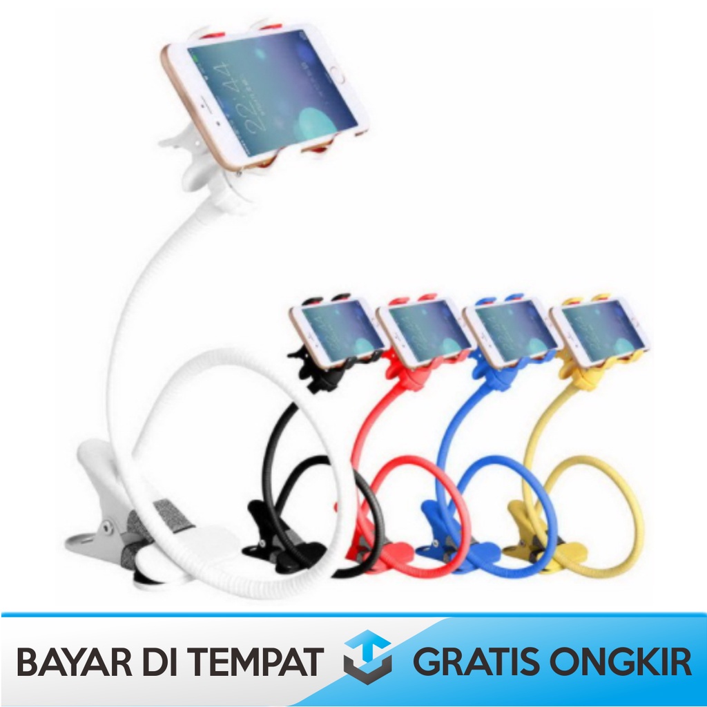 HOLDER LAZY POD HANDPHONE SMARTPHONE JEPIT UNIVERSAL FLEKSIBEL MURAH