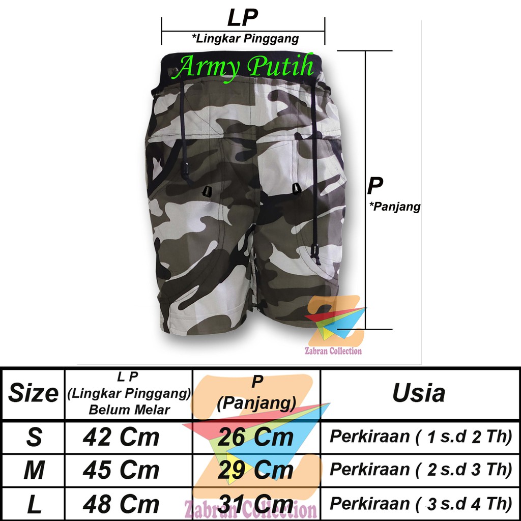 Pilih Warna Celana Army Premium/Celana Anak Pendek /Celana Pants/COD bisa bayar di tempat