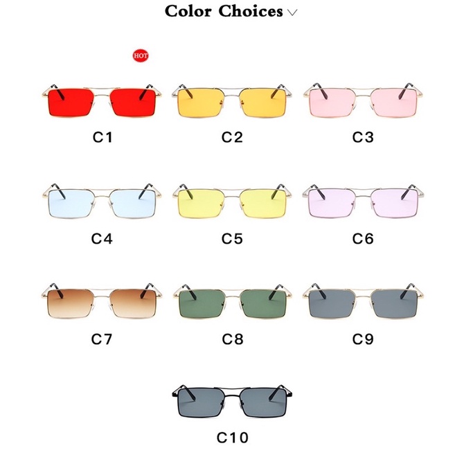 Kacamata【17】ins retro fashion men and women sunglasses