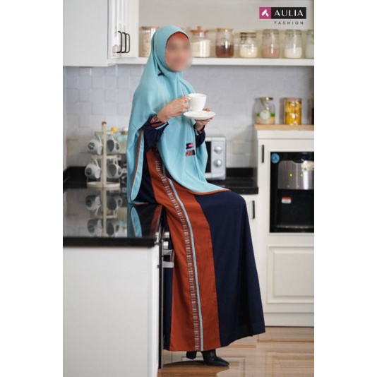 Aulia Fashion set Gamis Hanashita Navy