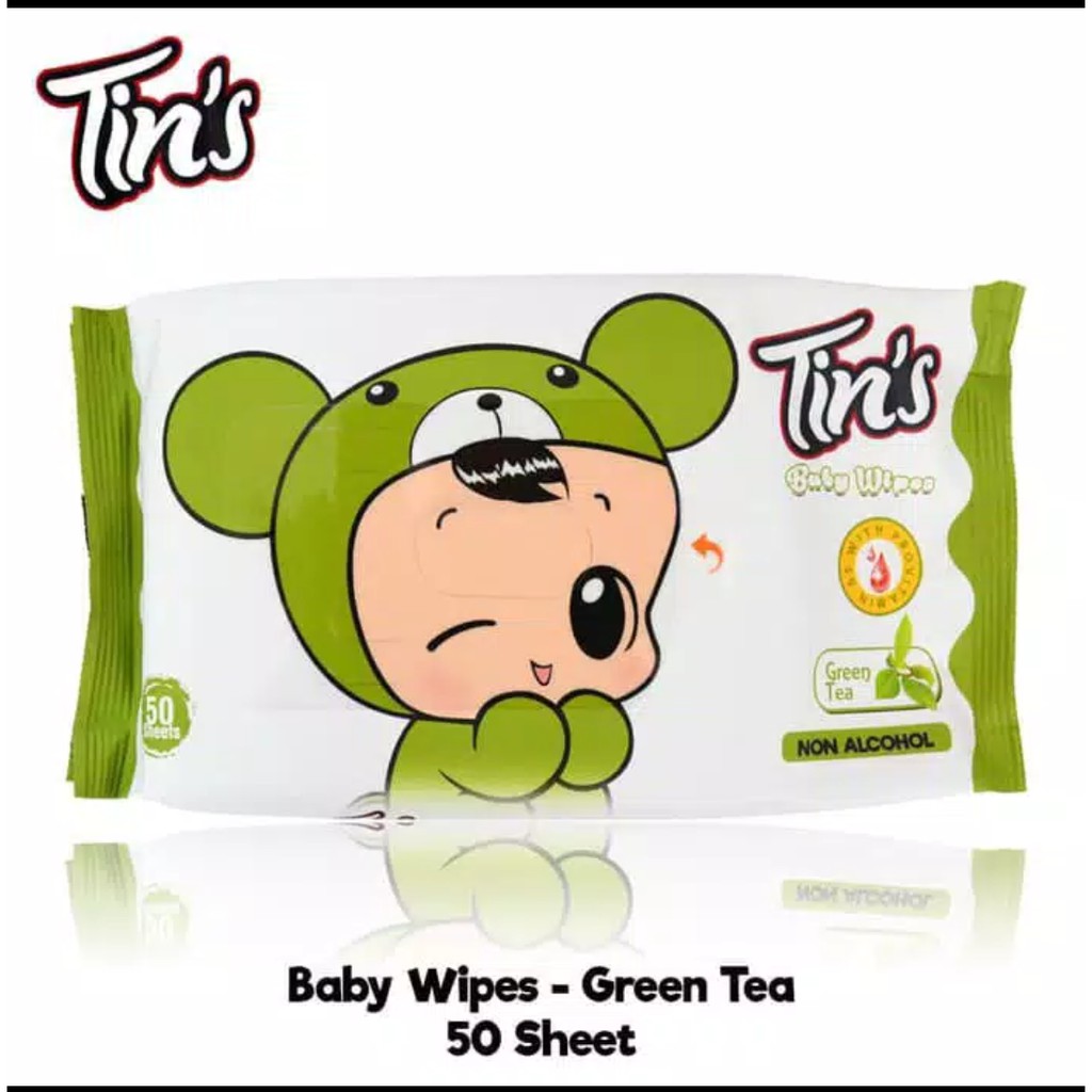 TISU BASAH TINS BABY WIPES 50SHEET