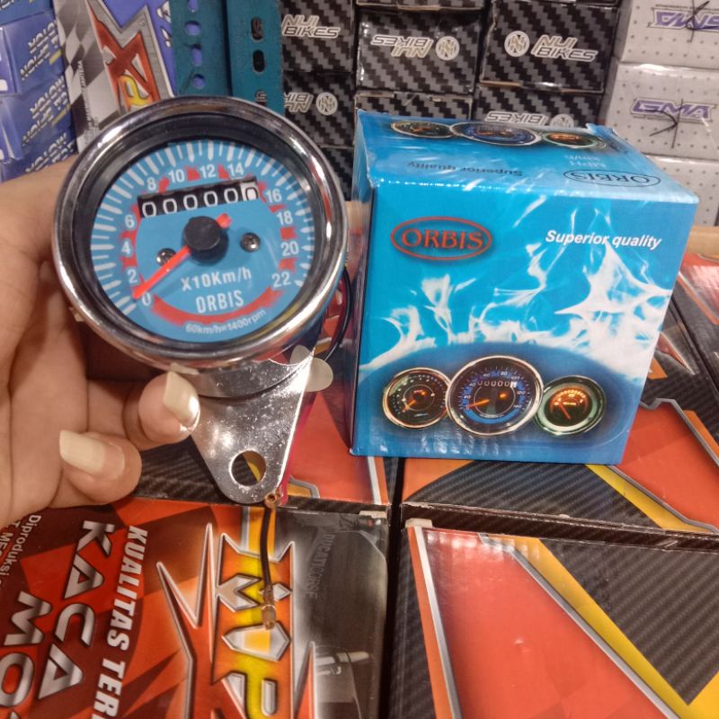 SPIDOMETER MOTOR CROOM KILOMETER KM SPIDOMETER BULAT INDIKATOR SPEDOMETER UNIVERSAL BIAT SEMUA MOTOR KING VX NINJA MEGAPRO DLL