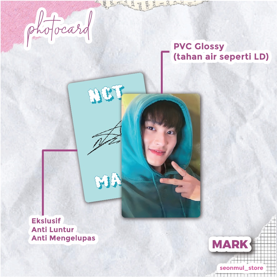 RARE!! PHOTOCARD PC NCT HOODIE / PC JAEMIN HOODIE BIRU / PC HAECHAN HOODIE UNGU / PC MARK HOODIE IJO / PC JISUNG HOODIE COKLAT