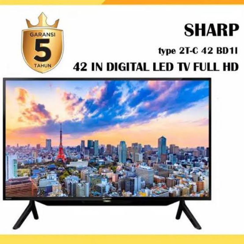 TV LED Sharp Digital 42 Inch 2T-C42DD1i / 42DD1i (Khusus Kota Jambi)