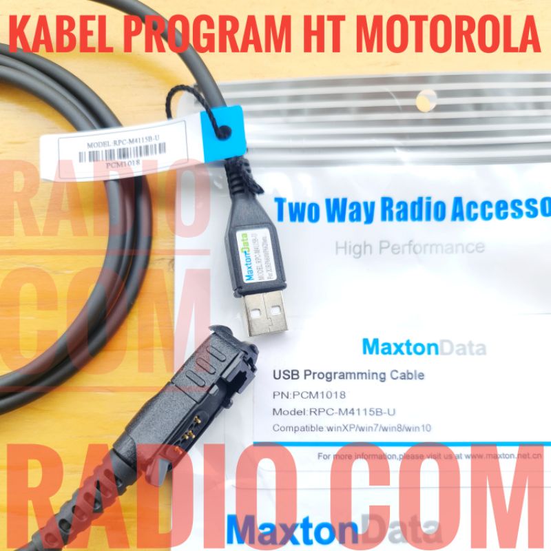 KABEL PROGRAM HT MOTOROLA XIR P6620i XIR P6600 KABEL DATA HT XIR P6620i P6600 ORI MAXTON