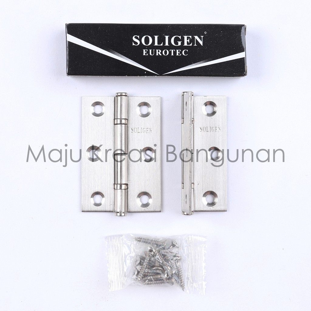 Engsel Tipis SOLIGEN 2&quot; 2,5&quot; 3&quot; Stainless Steel Lemari 2.5 Inch Inci 2Inch 2,5Inch 3Inch Kecil Mini