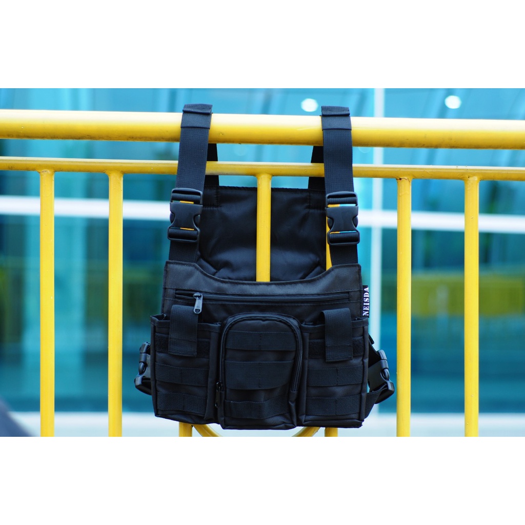 Tas dada /chest bag /chest rig bag / waist bag premium /tas pelindung dada