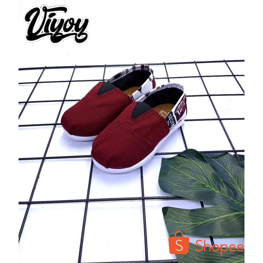 Sepatu Anak slip On Unisex Sepatu Anak Slip On Laki laki Dan Perempuan Sepatu WK Termurah Size 22-35
