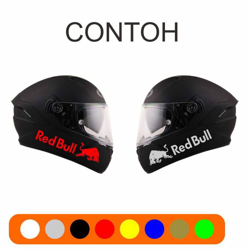 Sticker red bull cutting sticker redbul stiker banteng stiker helm 1 set