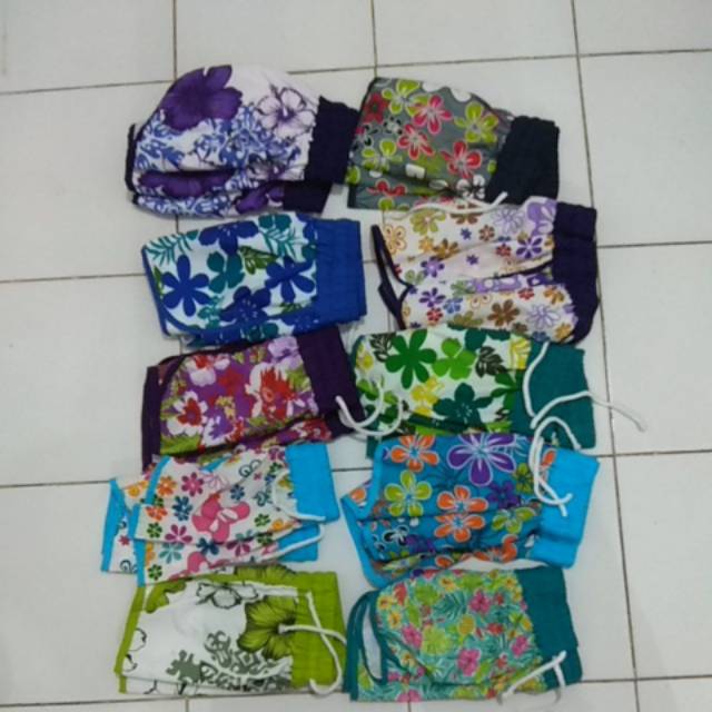 Celana wanita bali motif jepang size M tanggung