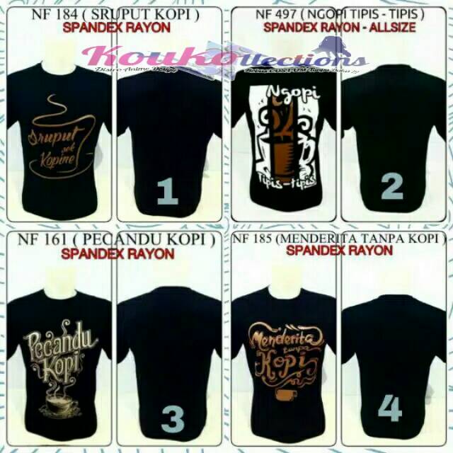 Kaos Keren Coffee Lovers Sruput Kopi Menderita Tanpa Kopi Baju Distro-pakaian pria&wanita,kaos kopi