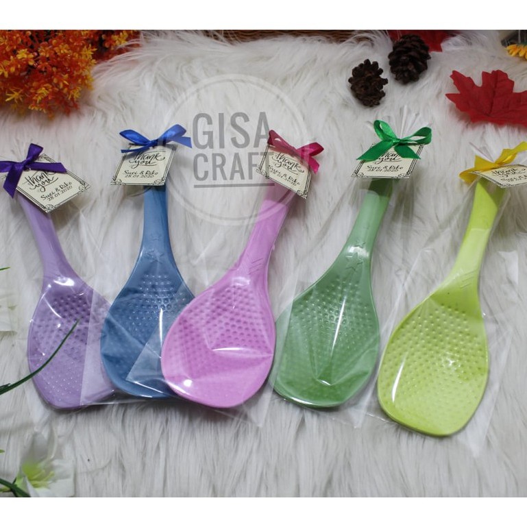 Souvenir Centong Tanaka uk +-6 x 20 cm/ Centong Nasi / Entong / Centong Plastik / Souvenir Murah