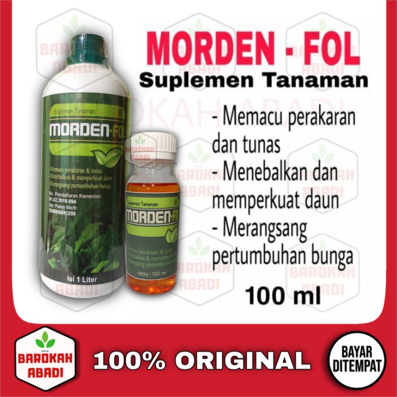 MORDEN - FOL nutrisi dan suplemen tanaman MORDEN FOL 100ML mordenfol