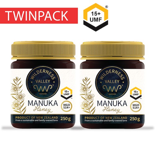 

PROMO Wilderness Valley New Zealand Manuka Honey UMF 15+ MGO 539 TWIN PACK 2x250g Ready Stock