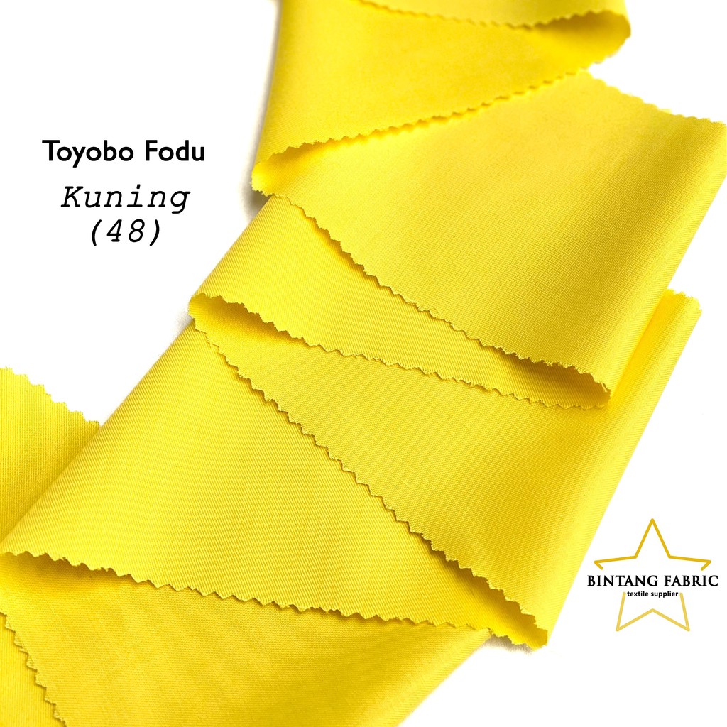 Bahan Kain Katun TOYOBO FODU 1 meter-Kuning