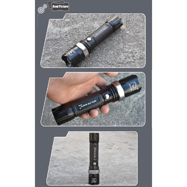 SMILING SHARK LP-909A - Senter LED Outdoor 280 Lumens Bisa Dicharge