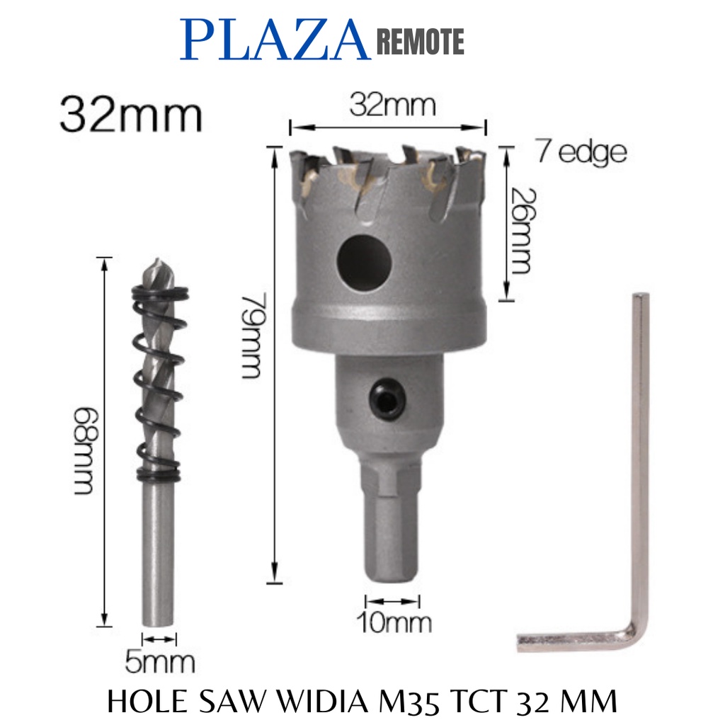 MATA BOR HOLE SAW TCT KARBIT M35 BESI  METAL CARBIDE WIDIA 28 mm 32 mm 35 mm 38 mm 40 mm 42 mm 45 mm 48 mm 50 mm 53 mm 55 mm 60 mm 65 mm 80 mm 85 mm