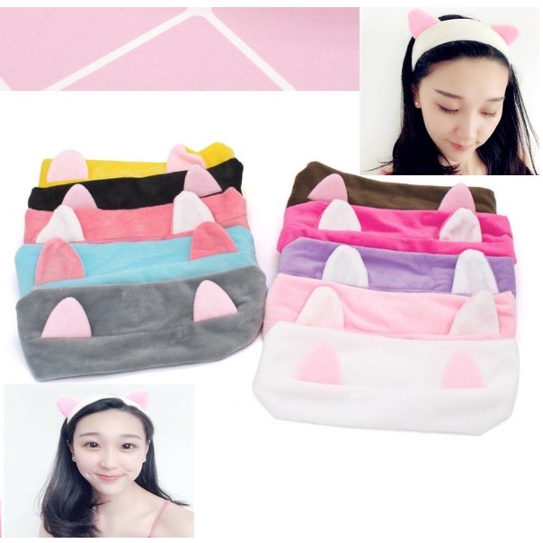 Karet Pembersih Muka / Korean cute hairband wash face makeup hair band hair accessories / kitty band