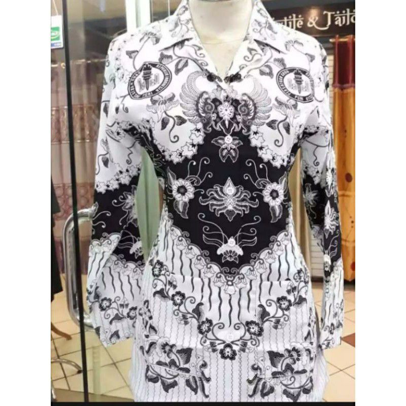 Batik PGRI wanita terbaru 2022 - Baju PGRI terbaru 2022 pria wanita lapis furing