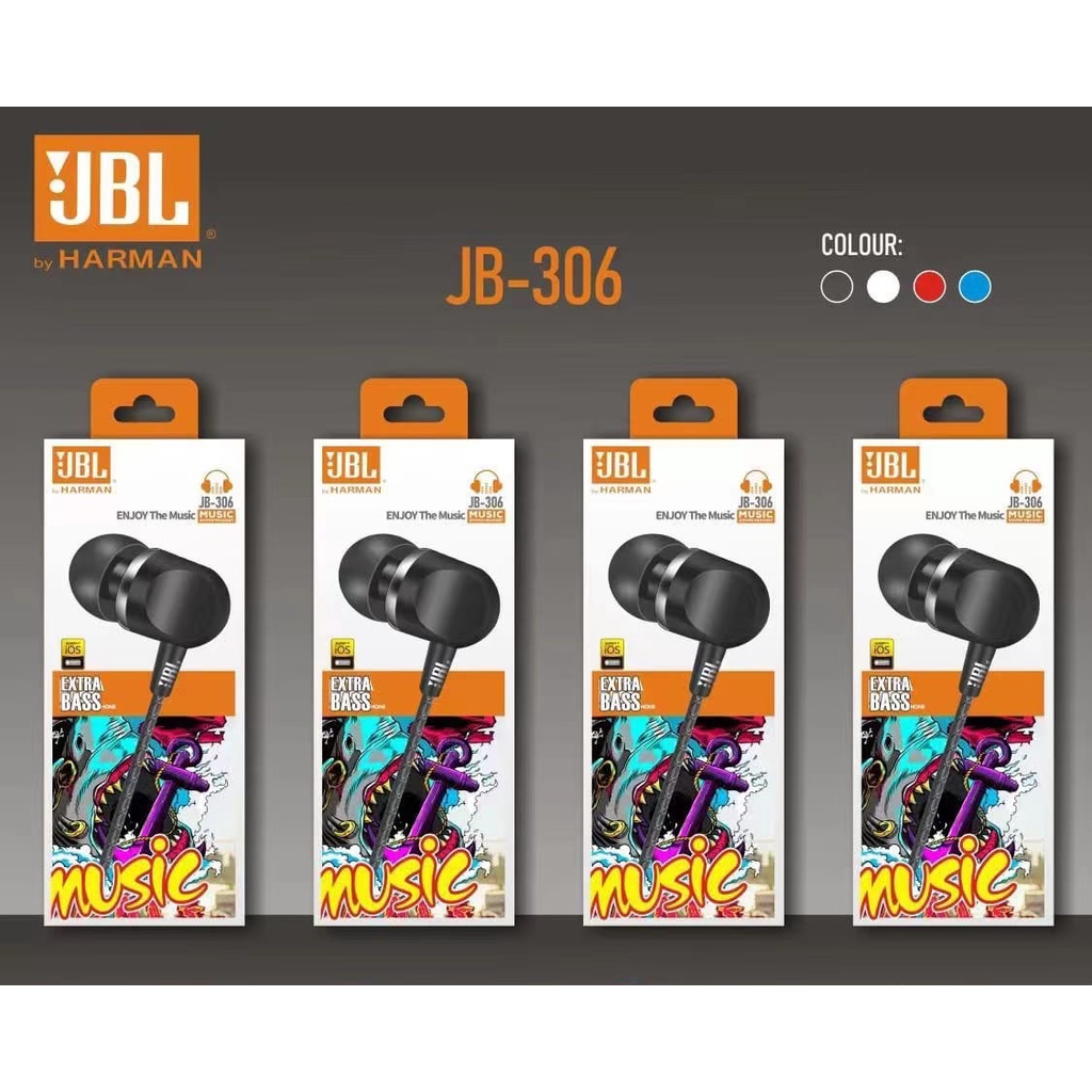 Hf / Headset Merk J-B-L J300 Super Bass + Packing Import Earphone  J301 PROMO SULTAN