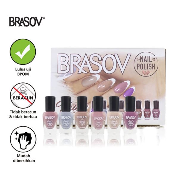 [SATUAN  KYRA  Brasov Kutek Nude Series Nail Polish Cat Kuku Cutex - Per Pcs / Satuan - 8 ml