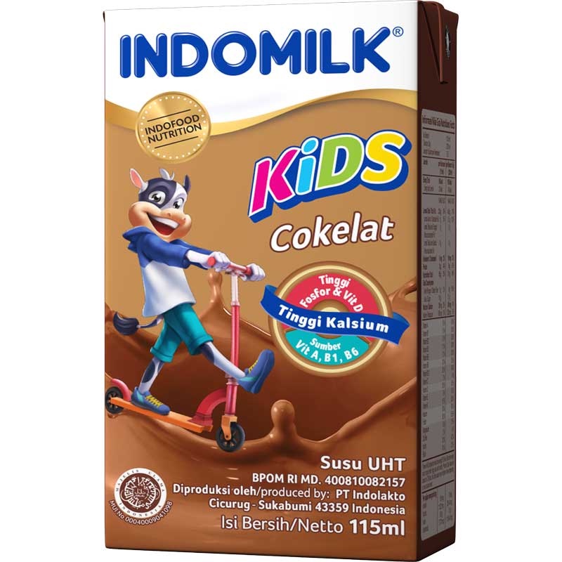 

INDOMILK Susu UHT Kids Chocolate 115 Ml
