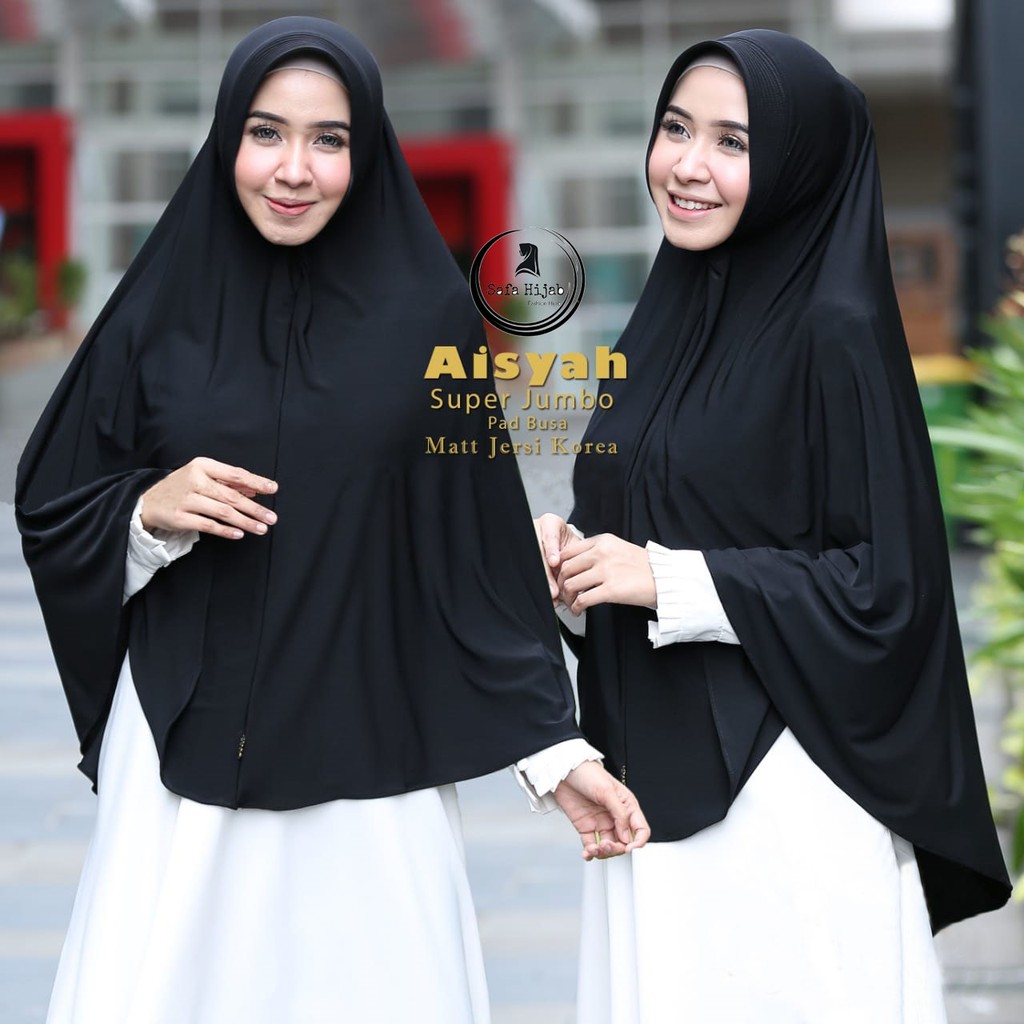 HIJAB BERGO JUMBO JILBAB INSTAN AISYAH XL KERUDUNG JUMBO JERSEY TERMURAH SAFA HIJAB