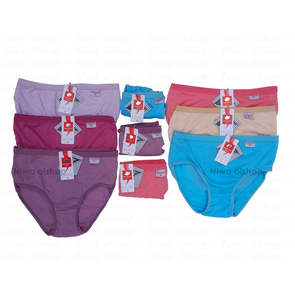 NIWA 3 PCS Celana Dalam Wanita Polos NAVACITA / CD WANITA NAVACITA KANCUT CEWEK MURAH