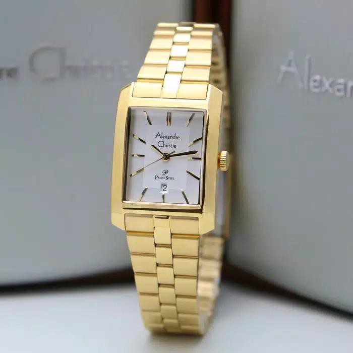 PROMO jam tangan wanita original alexandre christie ac 1019 lady - gold, lady |Jam Tangan Analog