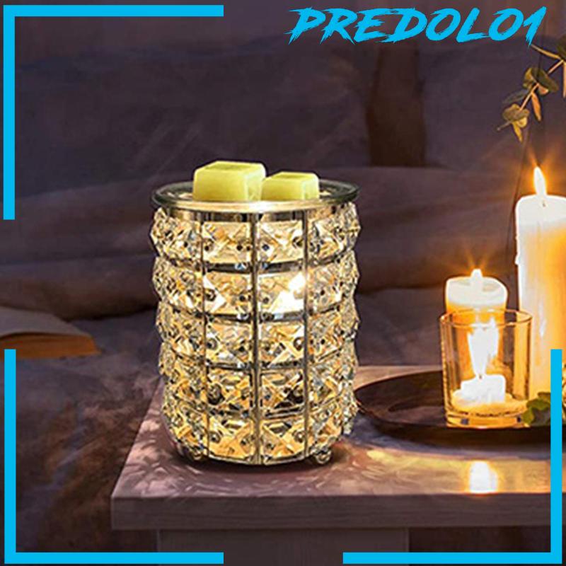 [PREDOLO1] Gold Crystal Wax Melt Warmer Night Light Fragrance Oil Diffuser Wax Burner