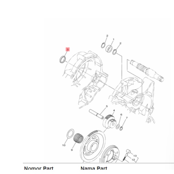 PLUG TUTUP ENGKOLAN KICK STATER BLOK KOPLING KANAN R15 LAMA V2 XABRE ORIGINAL YGP 90338-30802