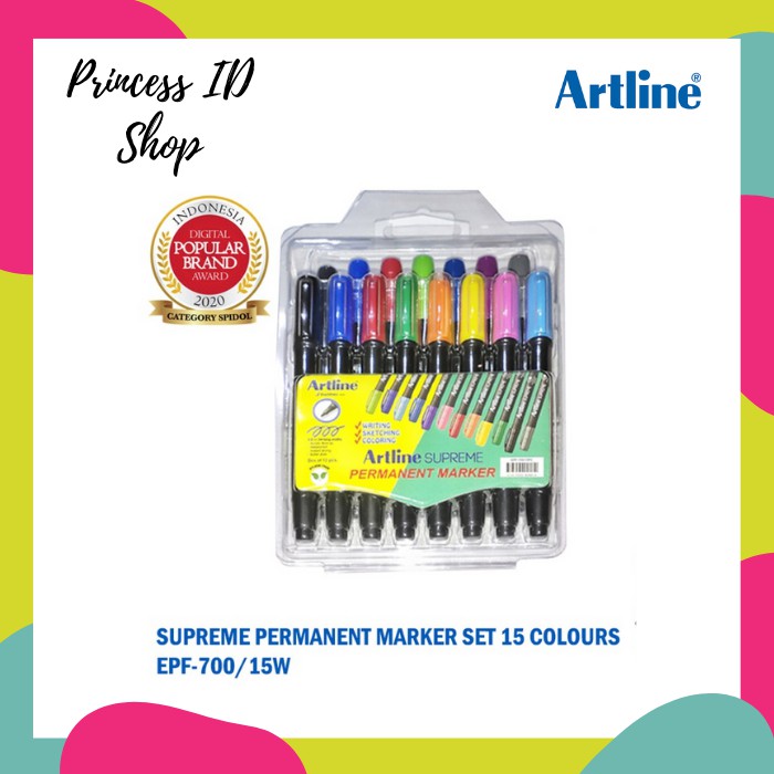 

SPIDOL PERMANENT MARKER ARTLINE SUPREME EK-700 15PCS