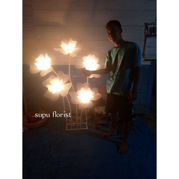 standing lampu dekorasi pelaminan pipa elastis